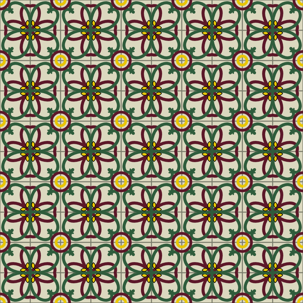 Maltese tiles art generative