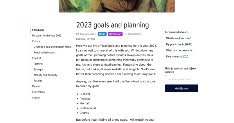 Sabbatical Jaer article web design